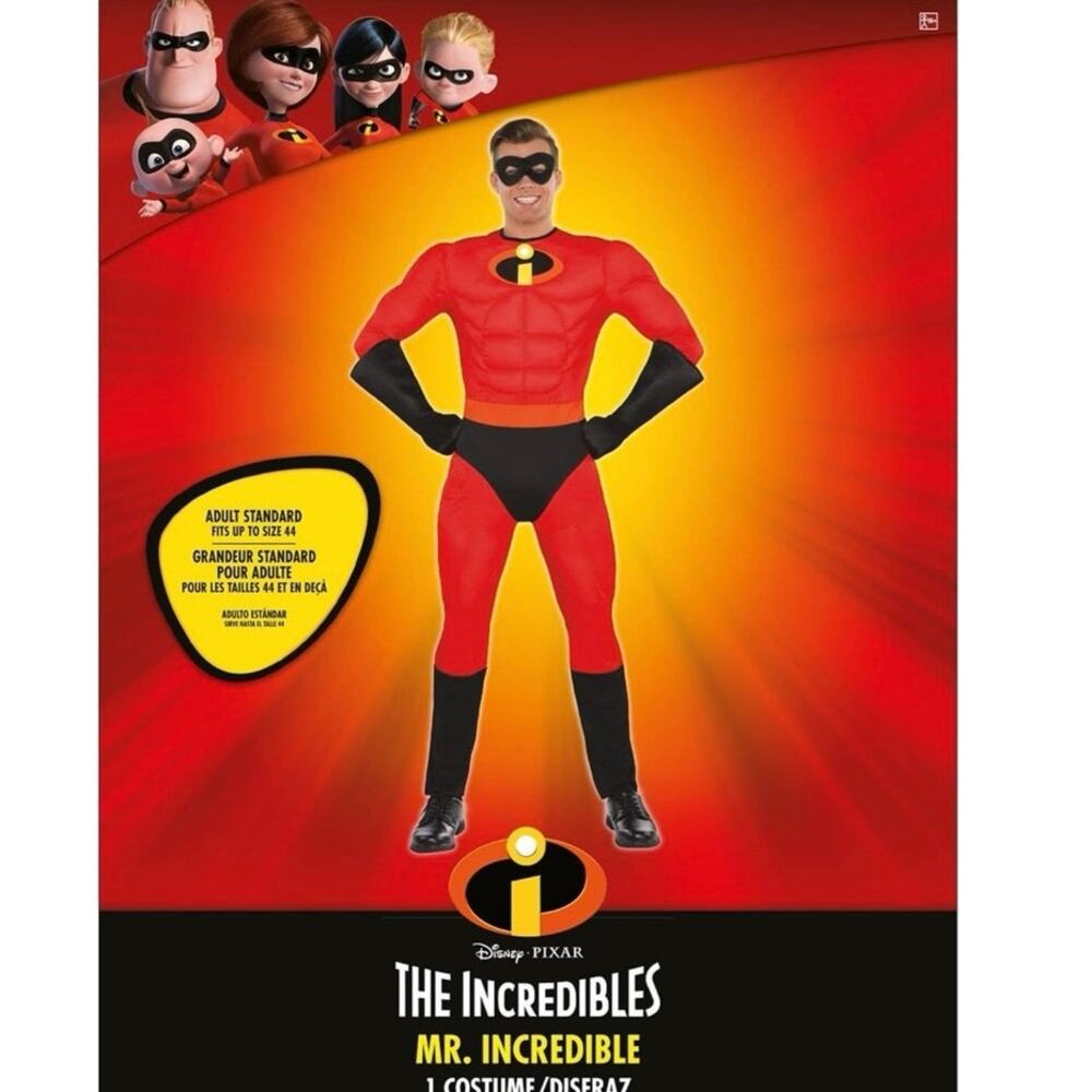 Mr. Incredible Halloween Costume for Men Disney Pixar dad family The Incredibles